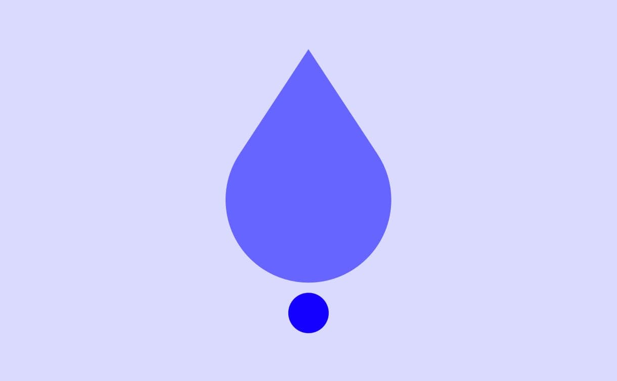 The image shows a centred purple drop on top of a smaller blue circle surrounded by a lilac background. It is a visual representation of vitamin B3 which can be found in the Heights Vitals⁺. 